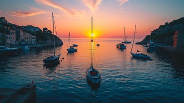 Free Sunset Harbor Scene Image - Sunset, Harbor, Boats | Download at ...