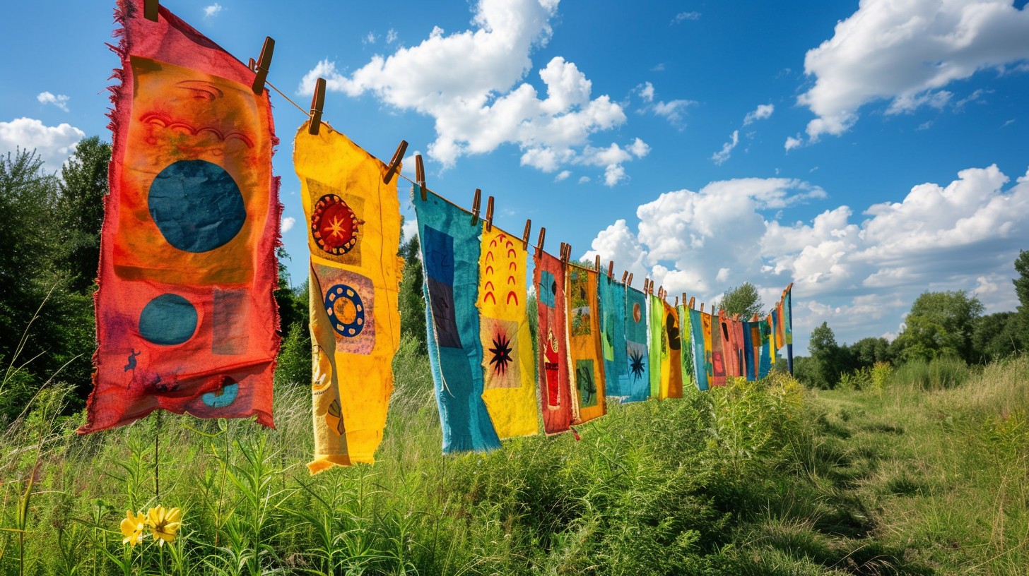 Free Colorful flags fluttering Image - Flags, Colorful, Sky | Download ...