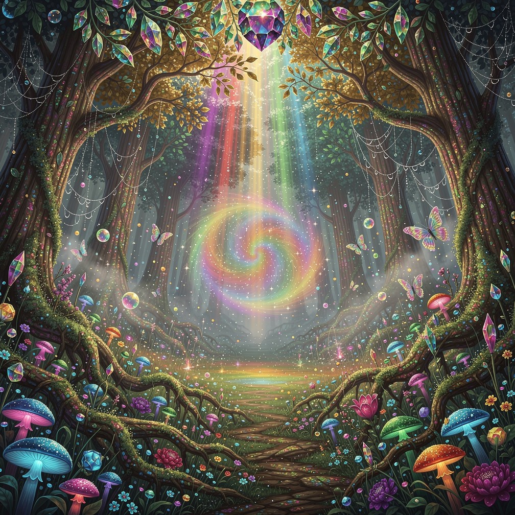 Free Rainbow Forest Magic Image - Fantasy, Forest, Rainbow | Download ...