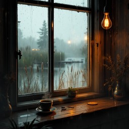 Free Rainy Cafe Solitude Image - Cafe, Coffee, Rain | Download at StockCake