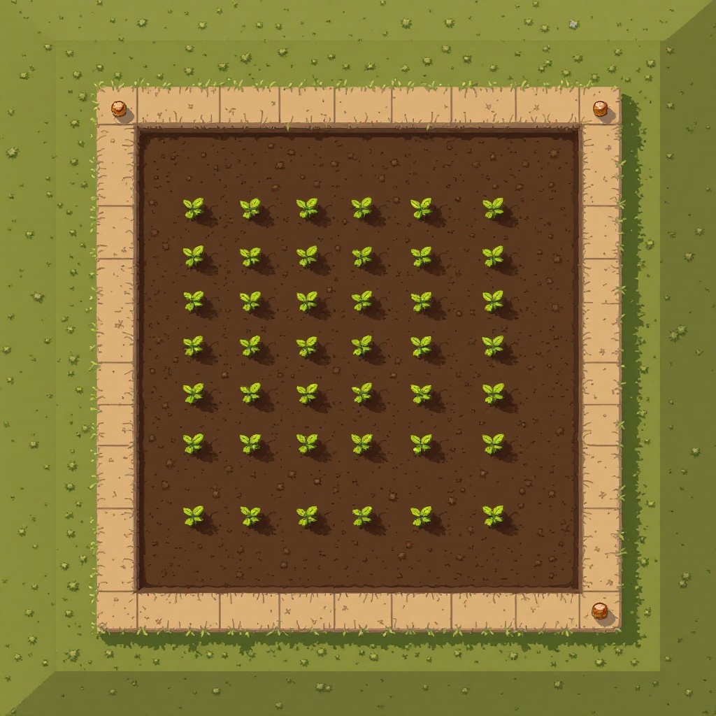 Free Pixelated Garden Grid Image - Pixel, Garden, Sprouts | Download at ...