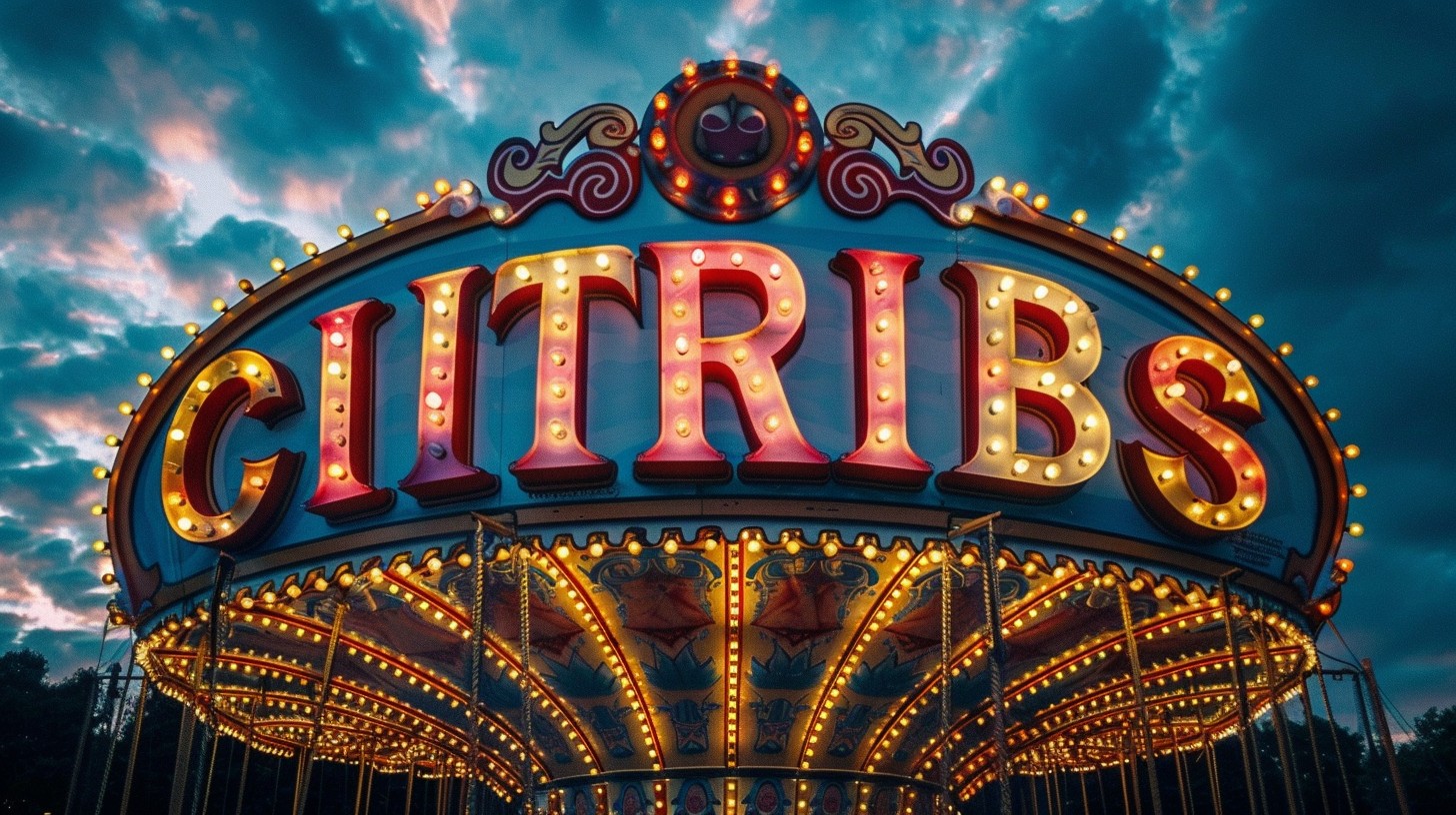 Free Illuminated Carousel Canopy Image - Carousel, Twilight ...