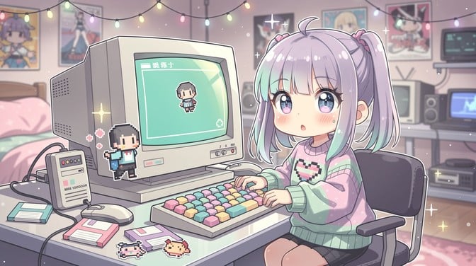 Free Kawaii Computer Nostalgia Image - Chibi, Kawaii, Anime | Download ...