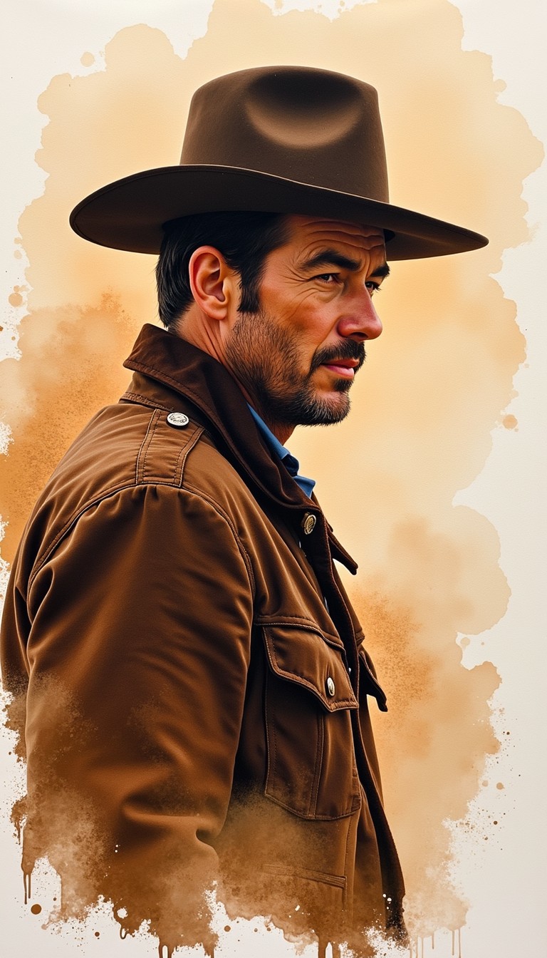 Free Rugged Western Profile Image - Watercolor, Cowboy, Western ...