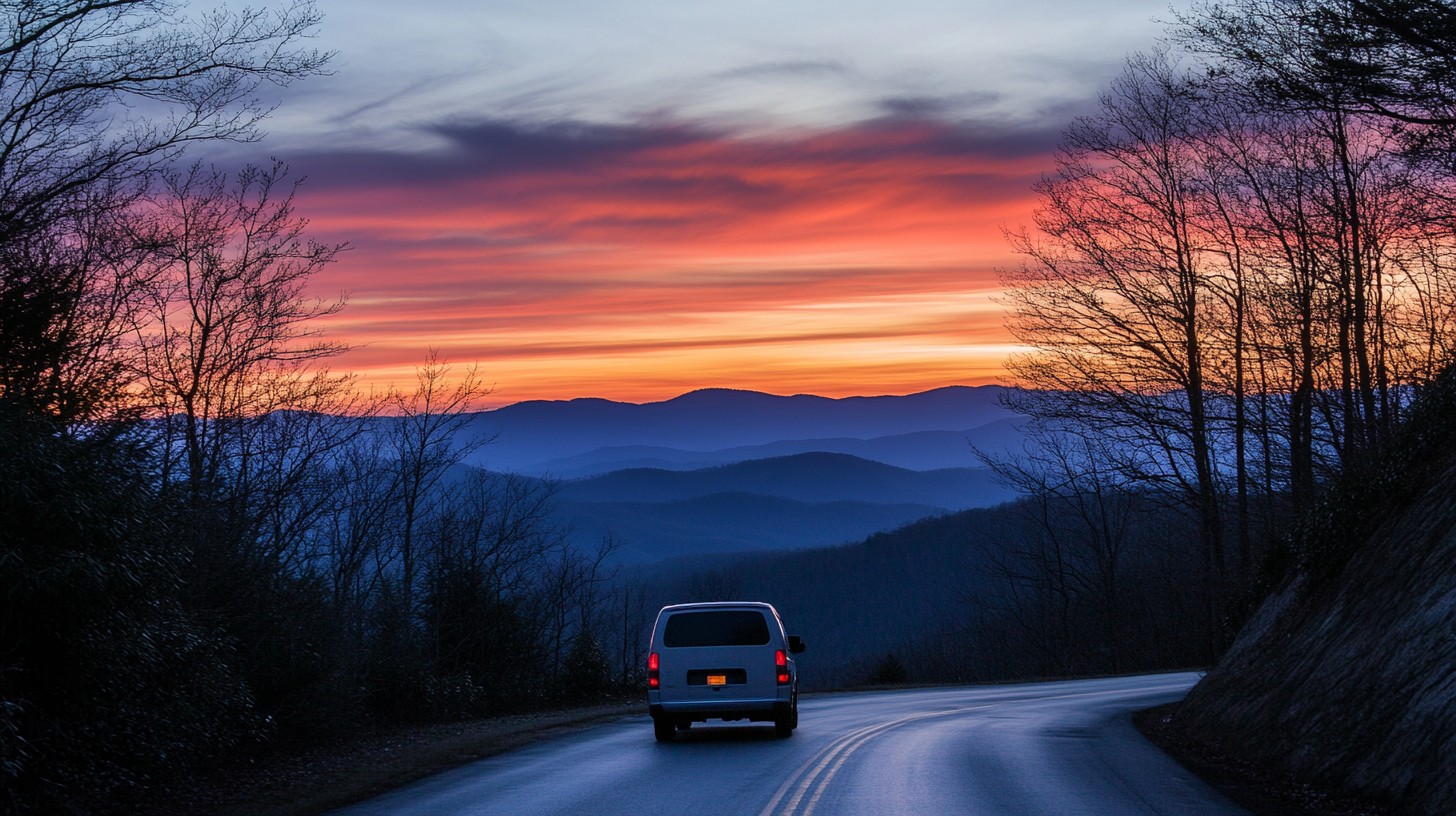 Free Sunset Mountain Drive Image - Sunset, Mountains, Driving ...