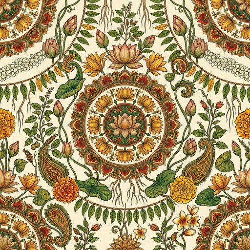 Indian Translucent Pattern Free Sacred Indian Florals Image - Botanical, Pattern, Lotus | Download ...