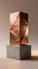 Free Geometric Copper Sculpture Photo - 3d, Illustration, Geometric ...