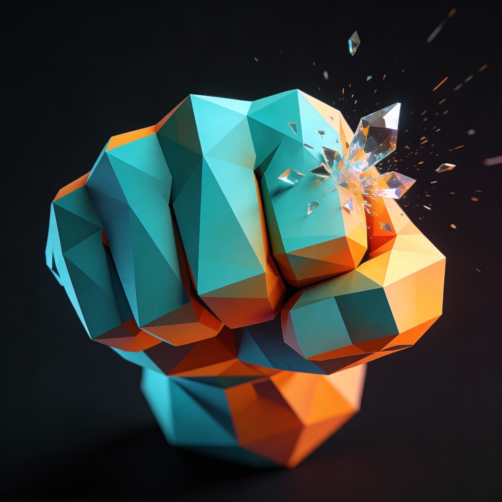Free Geometric Fist Strike Image - Geometric, Fist, Punch | Download at ...
