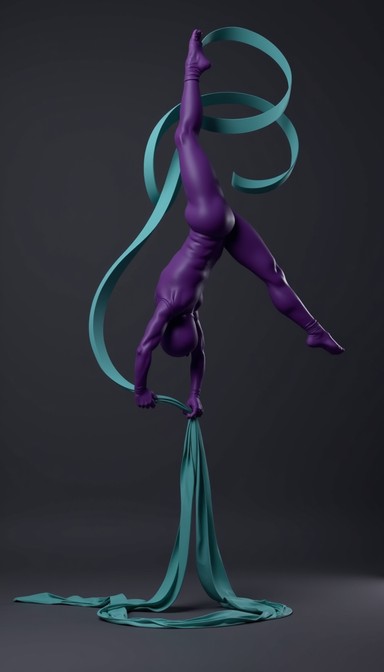 Free Purple Ribbon Acrobat Image | Download at StockCake