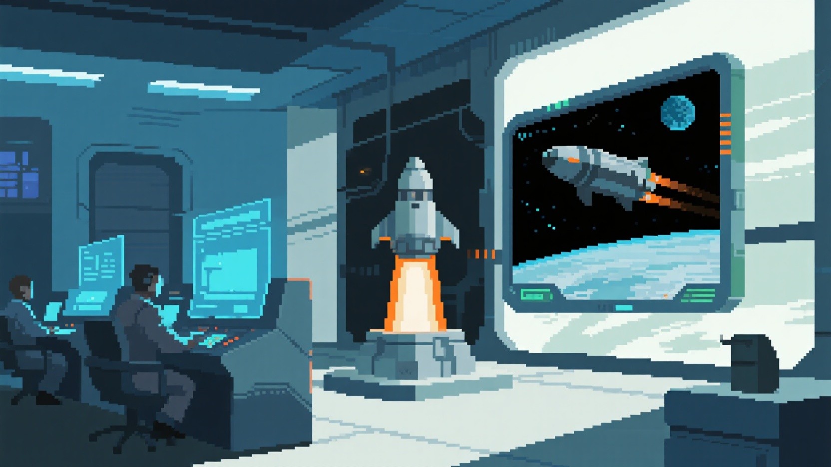 Free Pixel Space Command Photo - Spaceship, Rocket, Pixel | Download at ...