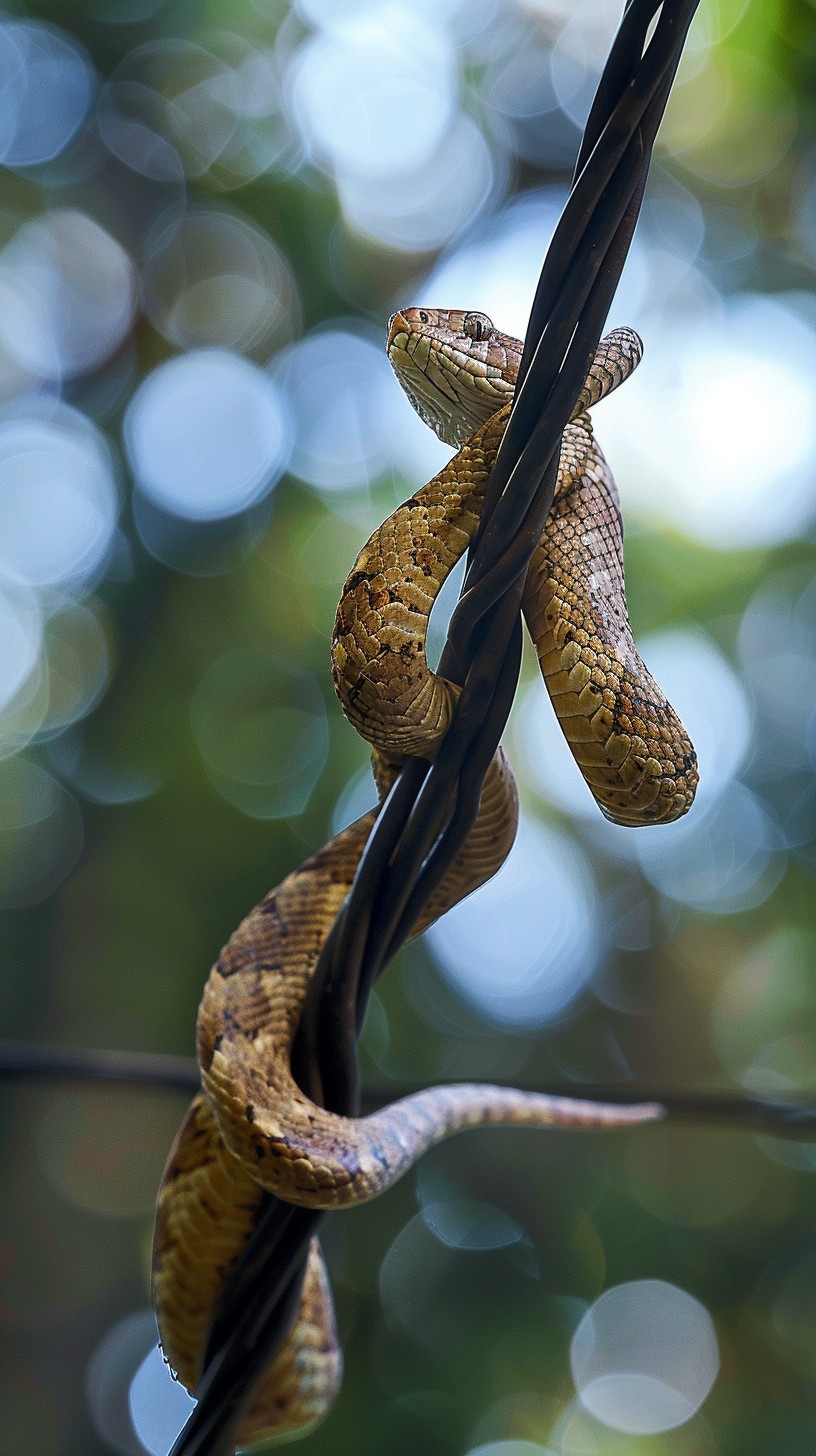 Snake Has String Free Snake on Cable Image - Snake, Wildlife, Nature | Download at StockCake