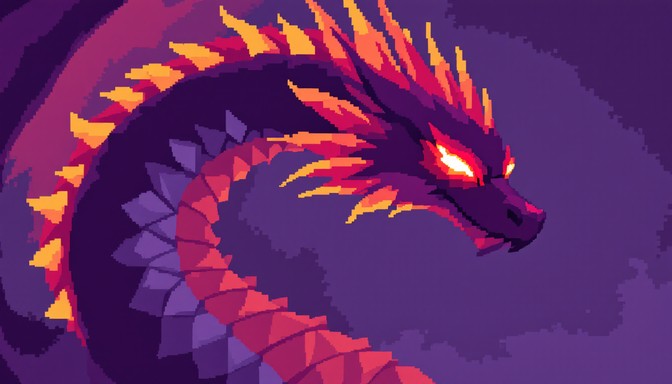 Free Pixel Dragon Art Image - Dragon, Pixel, Art | Download at StockCake