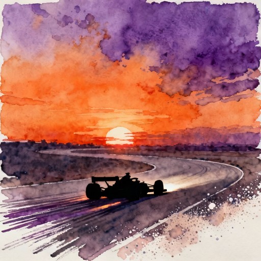 Watercolor Racing Track Free Speed Through Dusk Image - Watercolor, Racing, Sunset | Download ...