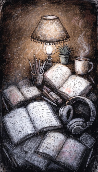 Free Cozy Study Vibes Image - Illustration, Chalk, Study | Download at ...