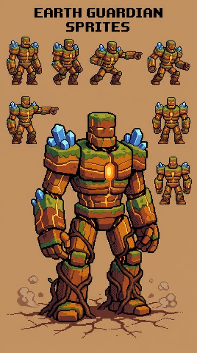 Free Earth Guardian Sprite Image - Pixel, Guardian, Elemental ...