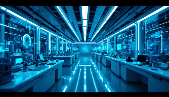 Free Futuristic Lab Interior Image - Laboratory, Futuristic, Science ...