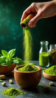 Matcha Dusting Free Vibrant Matcha Dust Image - Matcha, Green, Powder | Download at ...