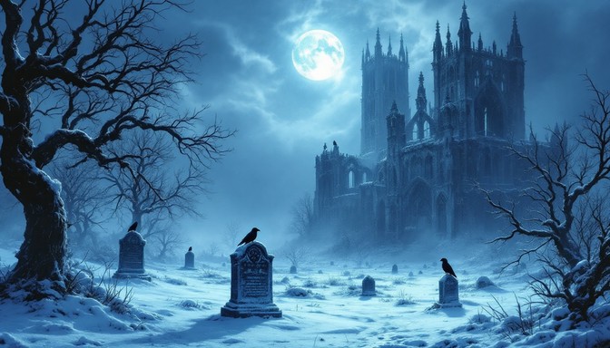 Terrifying Winter Free Haunted Winter Cathedral Image - Gothic, Cathedral, Ruins ...