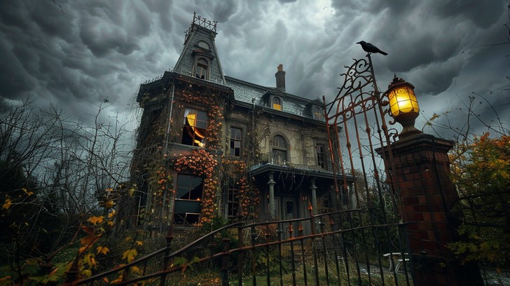 Brooding Estate Free Gothic Mansion Evening Image - Mansion, Haunted, Eerie | Download ...
