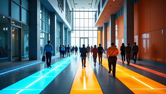 Free Illuminated Guidance Paths Image - Pathway, Illuminated, Modern ...