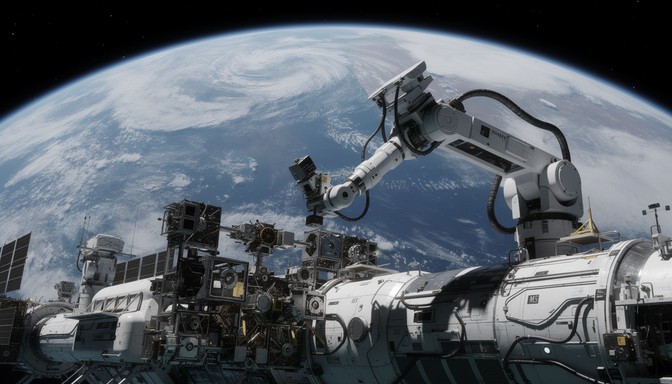Free Space Robot Arm Image - Space, Stars, Technology | Download at ...