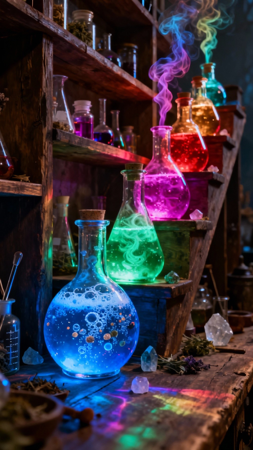 Free Luminous Potion Display Image - Potions, Magical, Glowing ...