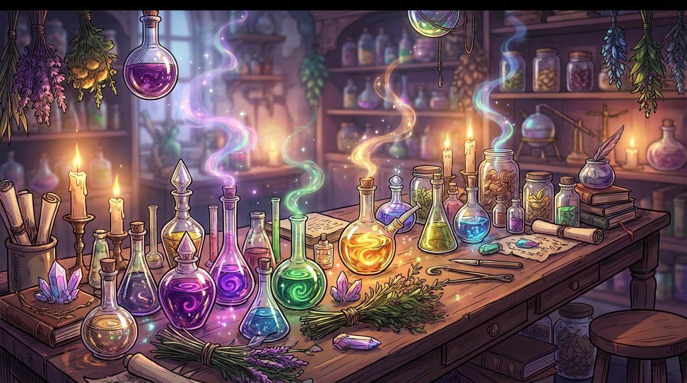 Free Magical Potion Workshop Image - Potion, Magic, Fantasy | Download ...