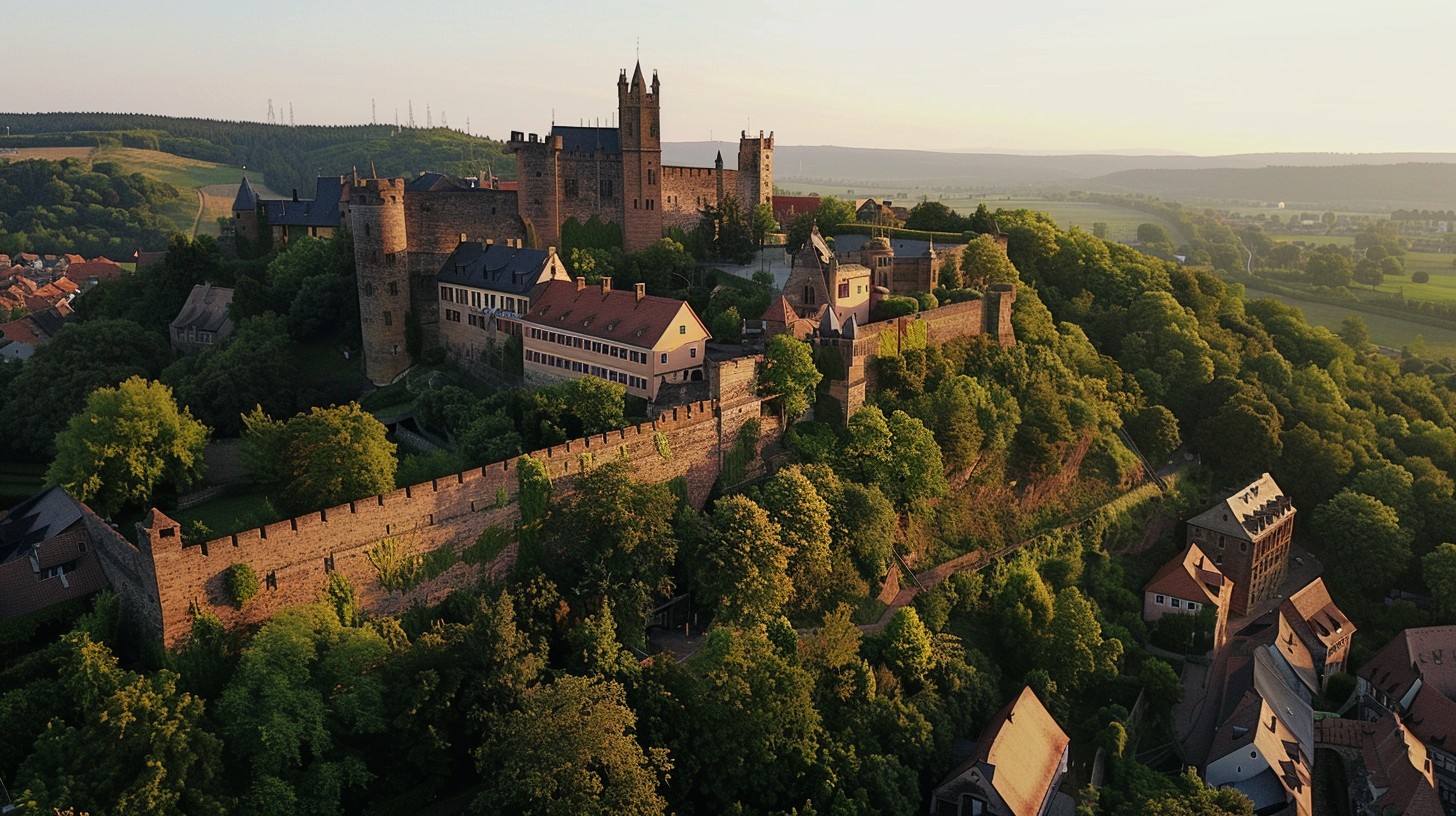 Free Historic Castle Aerial Image - Castle, Aerial, Sunrise | Download ...