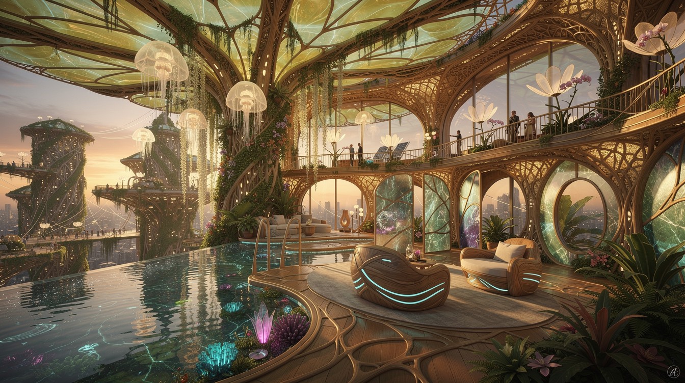 Free Living Tree Penthouse Image - Solarpunk, Penthouse, Futuristic ...