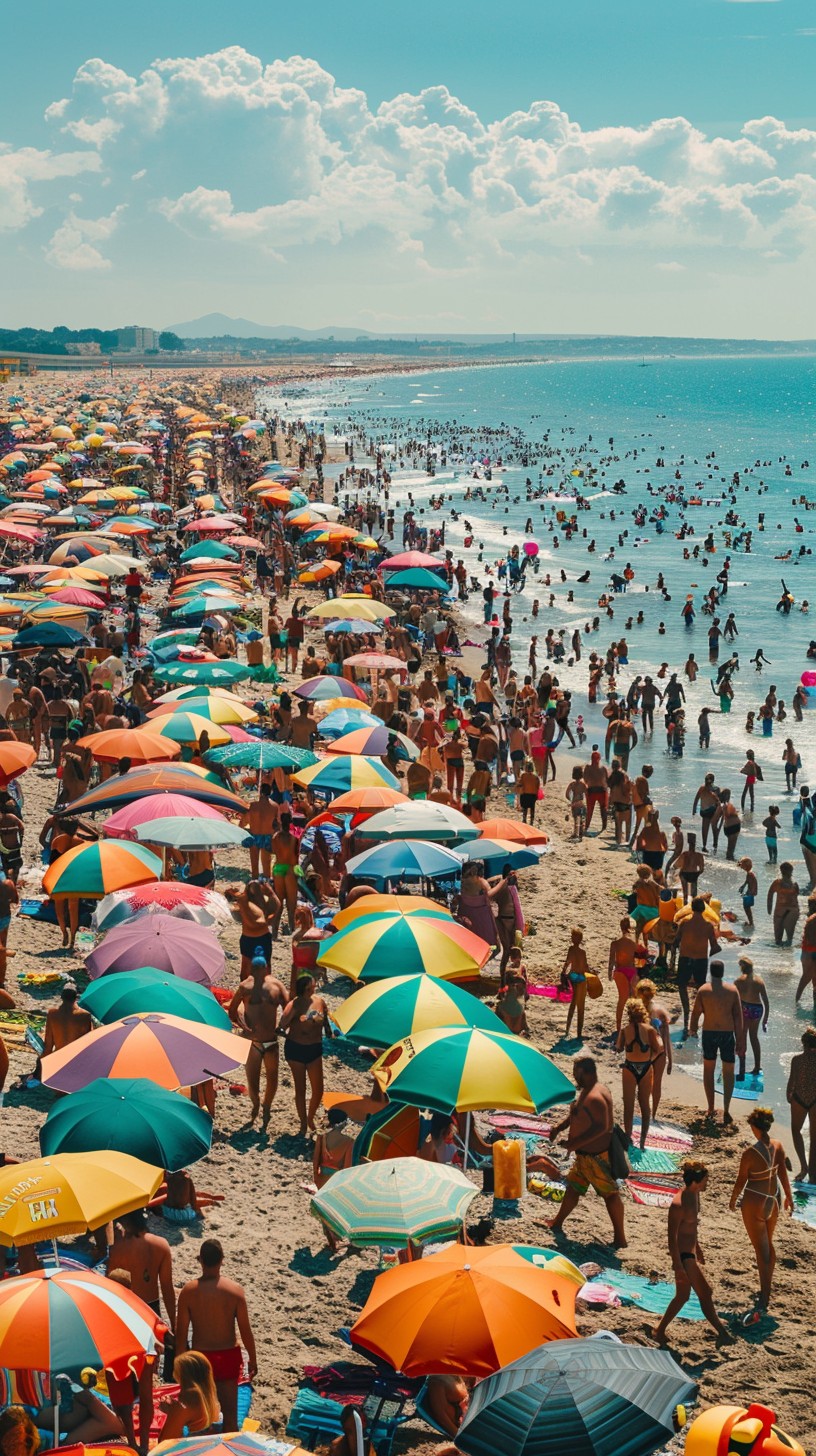 Free Crowded Beach Day Image - Beach, Summer, Umbrellas | Download at ...