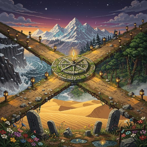 Free Crossroads Compass Guide Image - Pixelart, Compass, Crossroads ...