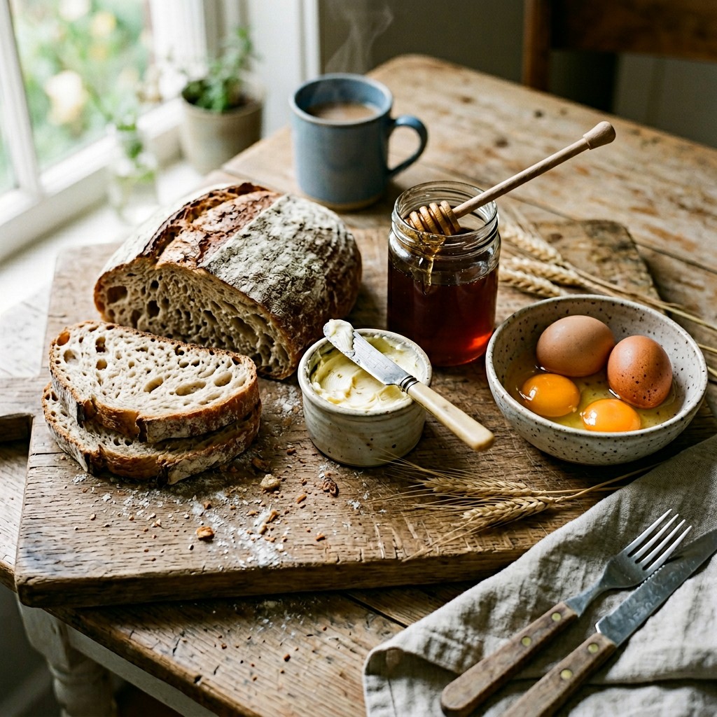 Free Simple Country Breakfast Image - Breakfast, Rustic, Farmhouse ...