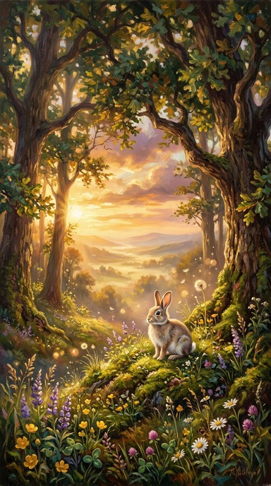 Free Rabbit Among Wildflowers Image - Rabbit, Bunny, Forest | Download ...