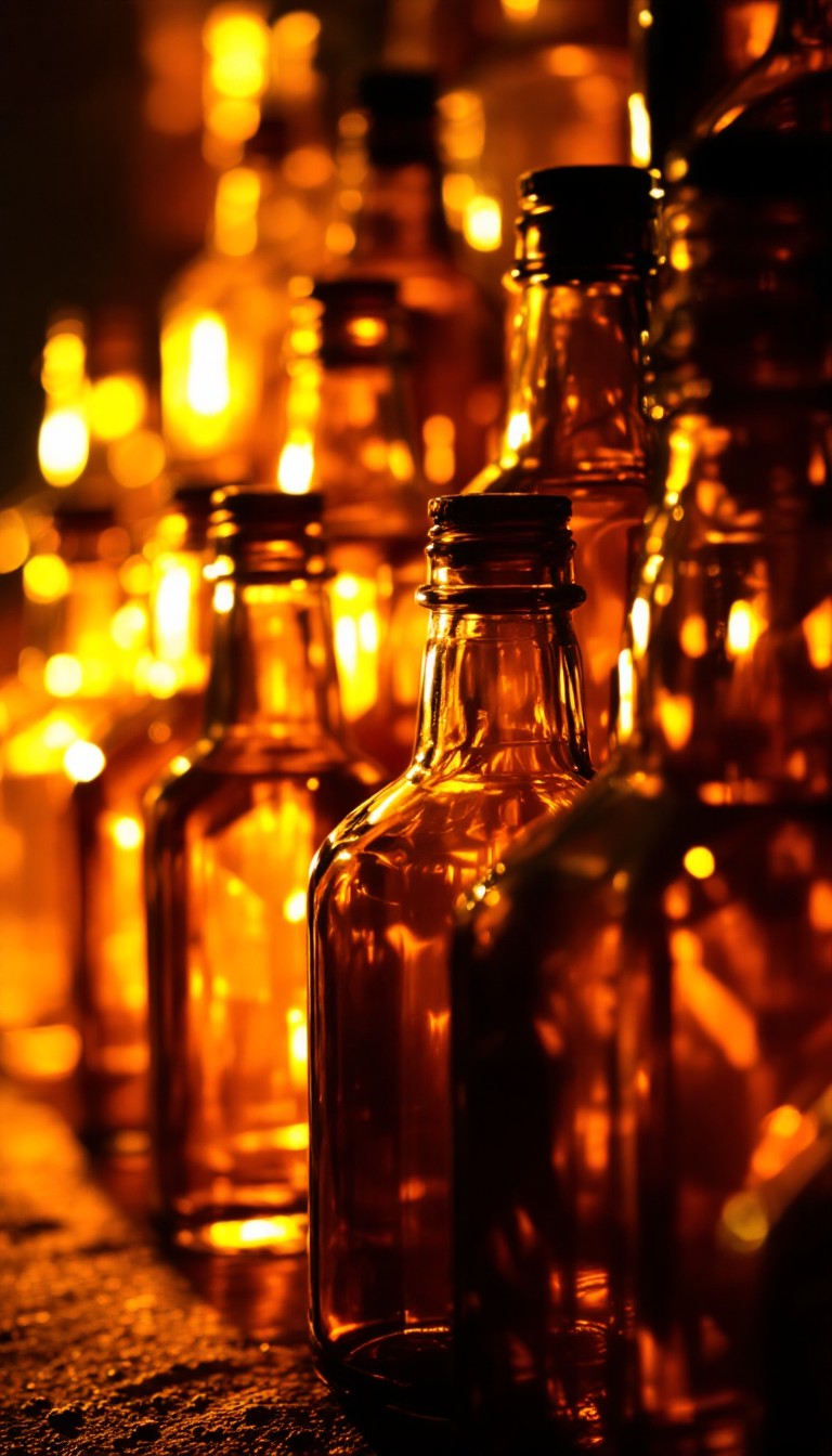 Free Glowing Amber Bottles Photo - Bottles, Amber, Glass | Download at ...