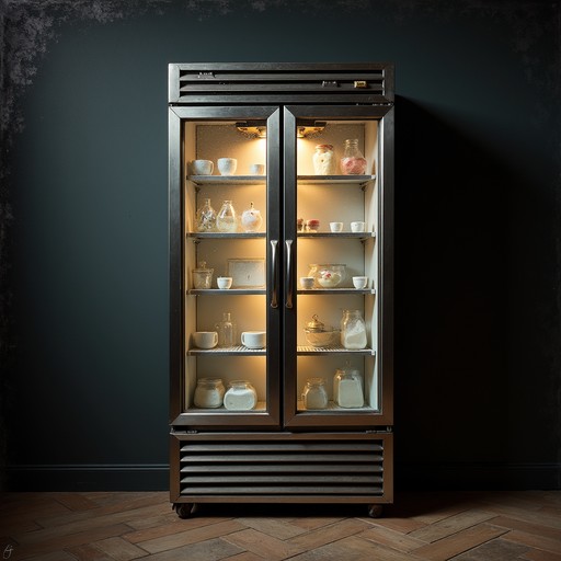 Dramatic Fridge Free Illuminated Steel Sentinel Image - Refrigerator, Chiaroscuro ...