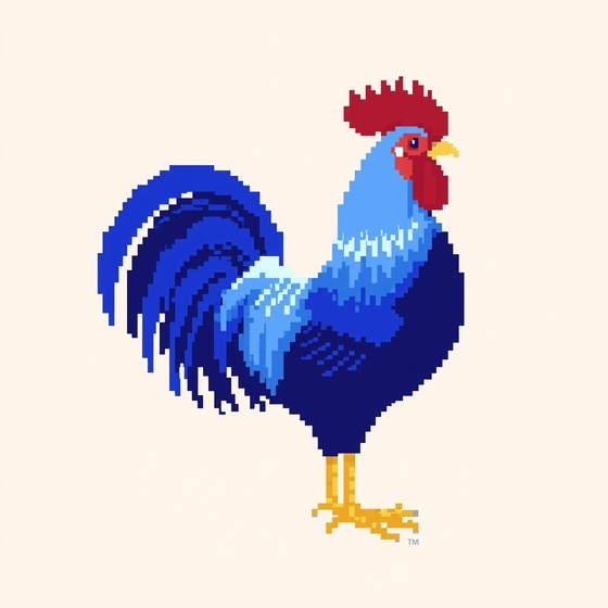 Free Pixel Rooster Pride Image - Rooster, Pixel, Art | Download at ...