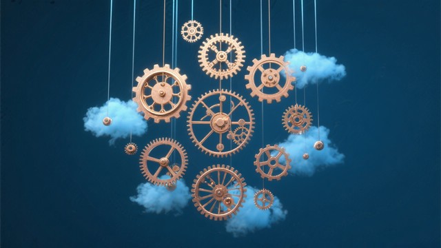 Free Clockwork Meets Clouds Image - Gears, Clockwork, Mechanical ...
