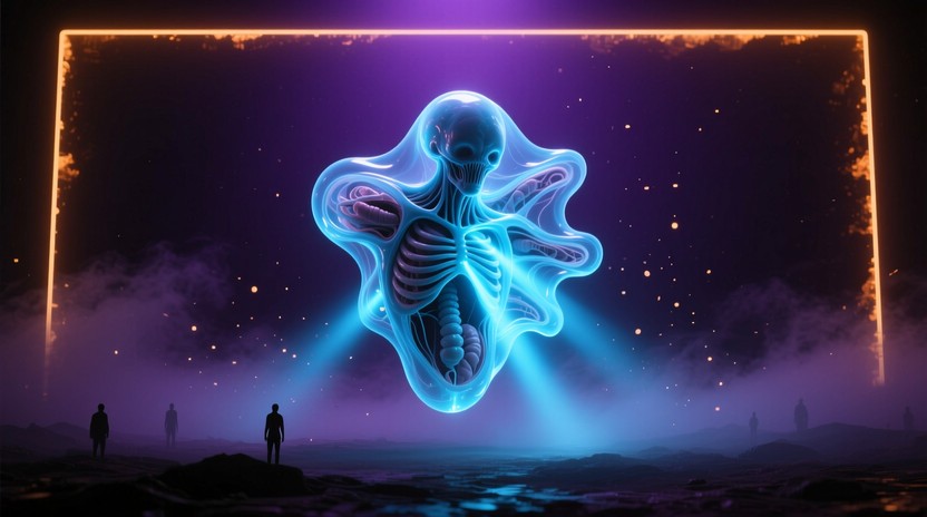 Free Ethereal Floating Anomaly Image - Skeletal, Glowing, Cyan ...