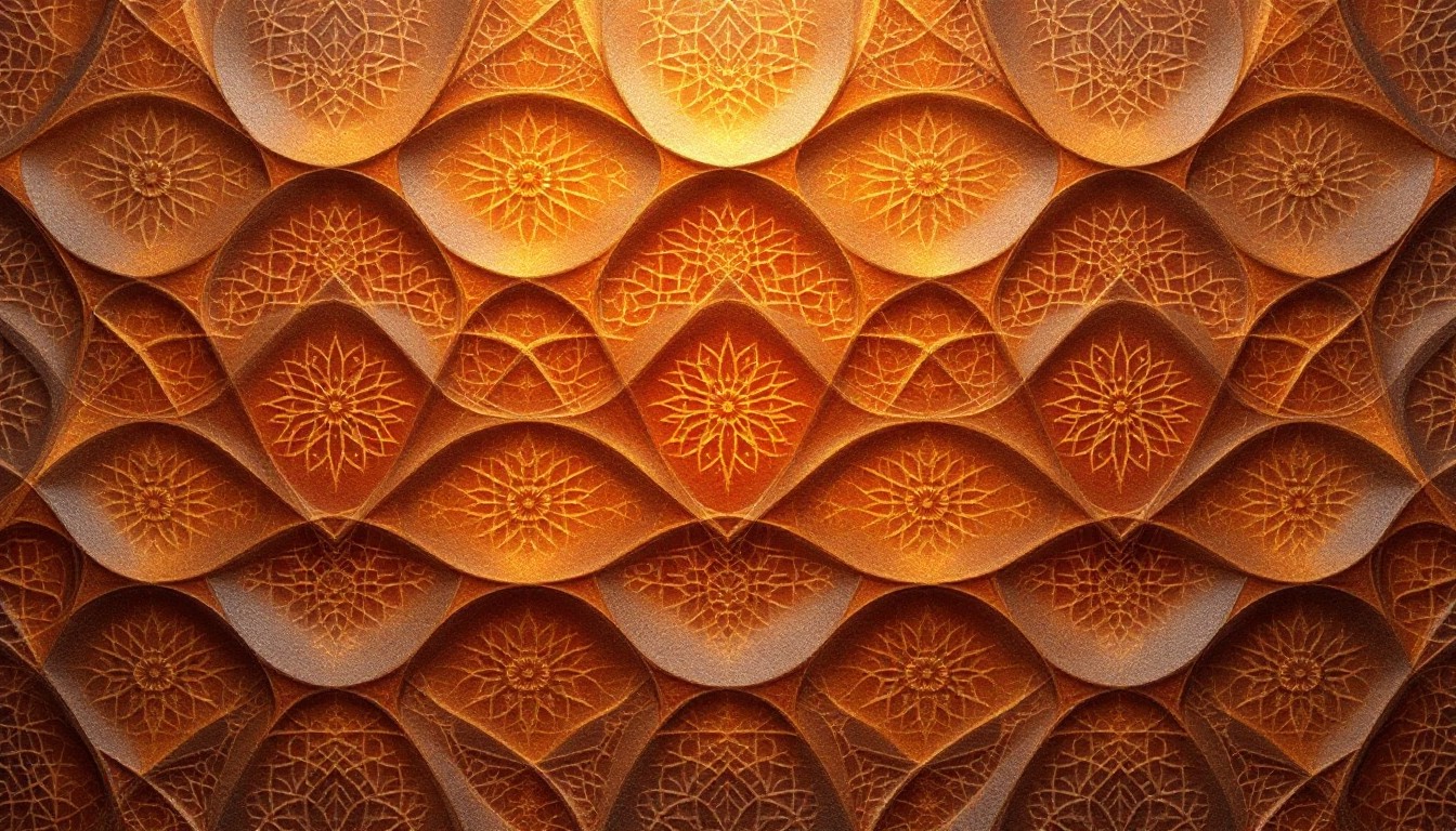 Muqarnas Example Free Golden Muqarnas Pattern Image - Muqarnas, Honeycomb, Ceiling ...