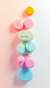 Buttons Pastal Color Free Floating Pastel Buttons Image - Buttons, Pastel, Minimal ...