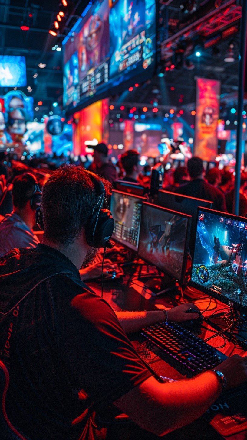 Intense Gaming On Computer Download Intense Gaming Session Image - Esports, Gamer, Tournament ...