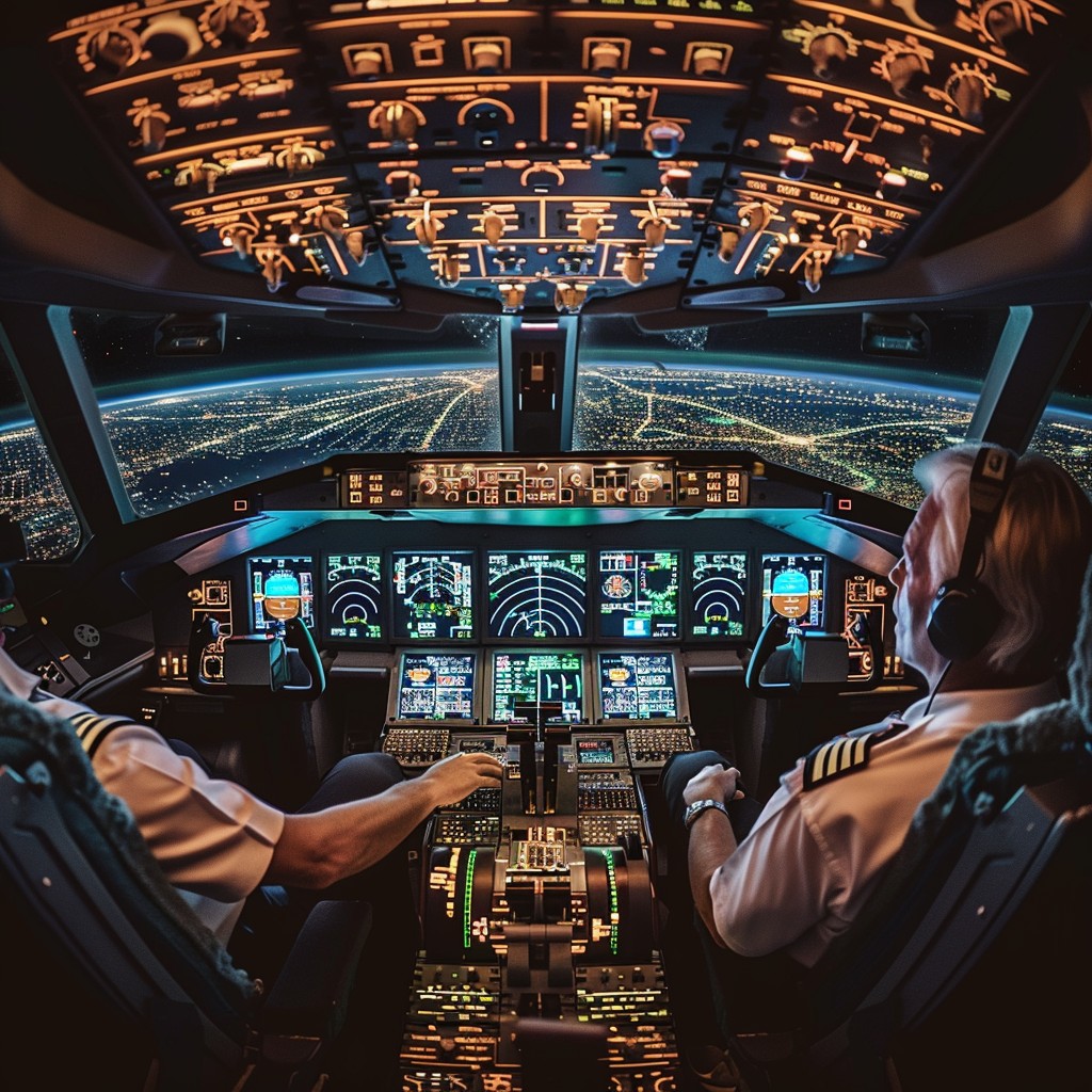Pilot 1 Free Pilots at Work Image - Aviation, Pilots, Night | Download at StockCake