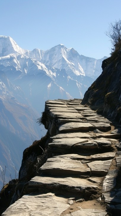 Free Rugged Mountain Path Image - Mountain, Path, Sky | Download at ...