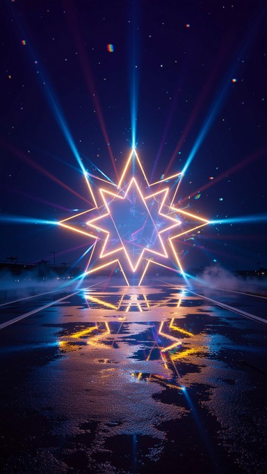 Free Radiant Star Reflection Image - Starburst, Neon, Reflection ...