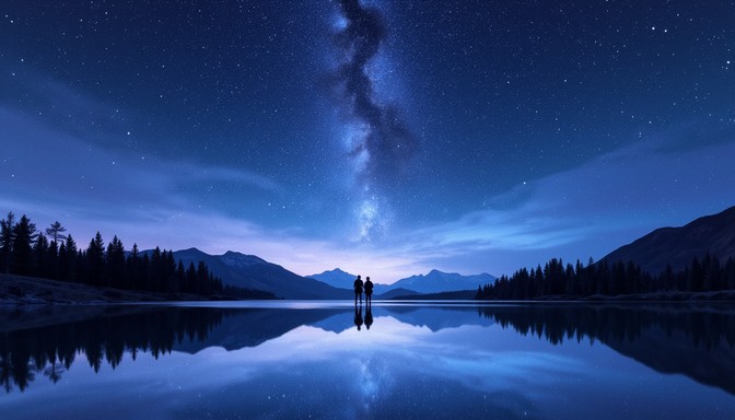 Free Cosmic Night Reflection Image - Stargazing, Cosmos, Reflection ...
