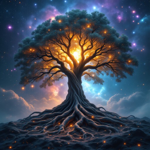 Free Cosmic Tree Life Image - Tree, Cosmic, Space | Download at StockCake