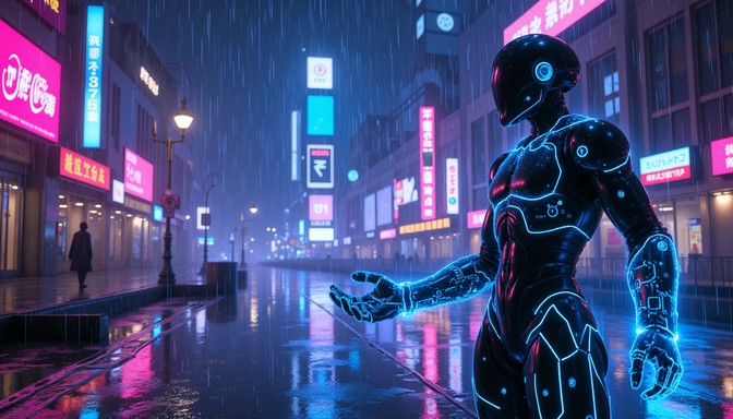 Free Neon Rain Connection Image - Cyberpunk, Android, Neon | Download ...