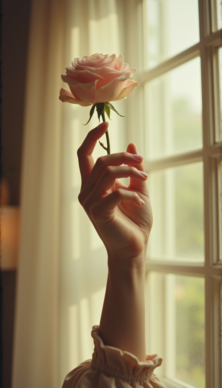 Free Rose in Hand Image - Hand, Rose, Vintage | Download at StockCake