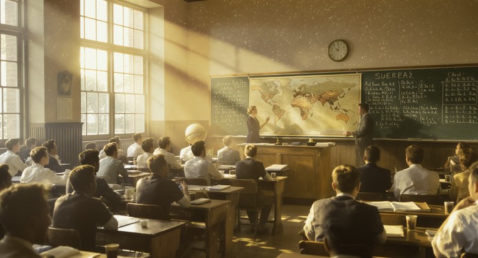 Free Vintage Classroom Scene Image - Classroom, Vintage, Sunlight ...