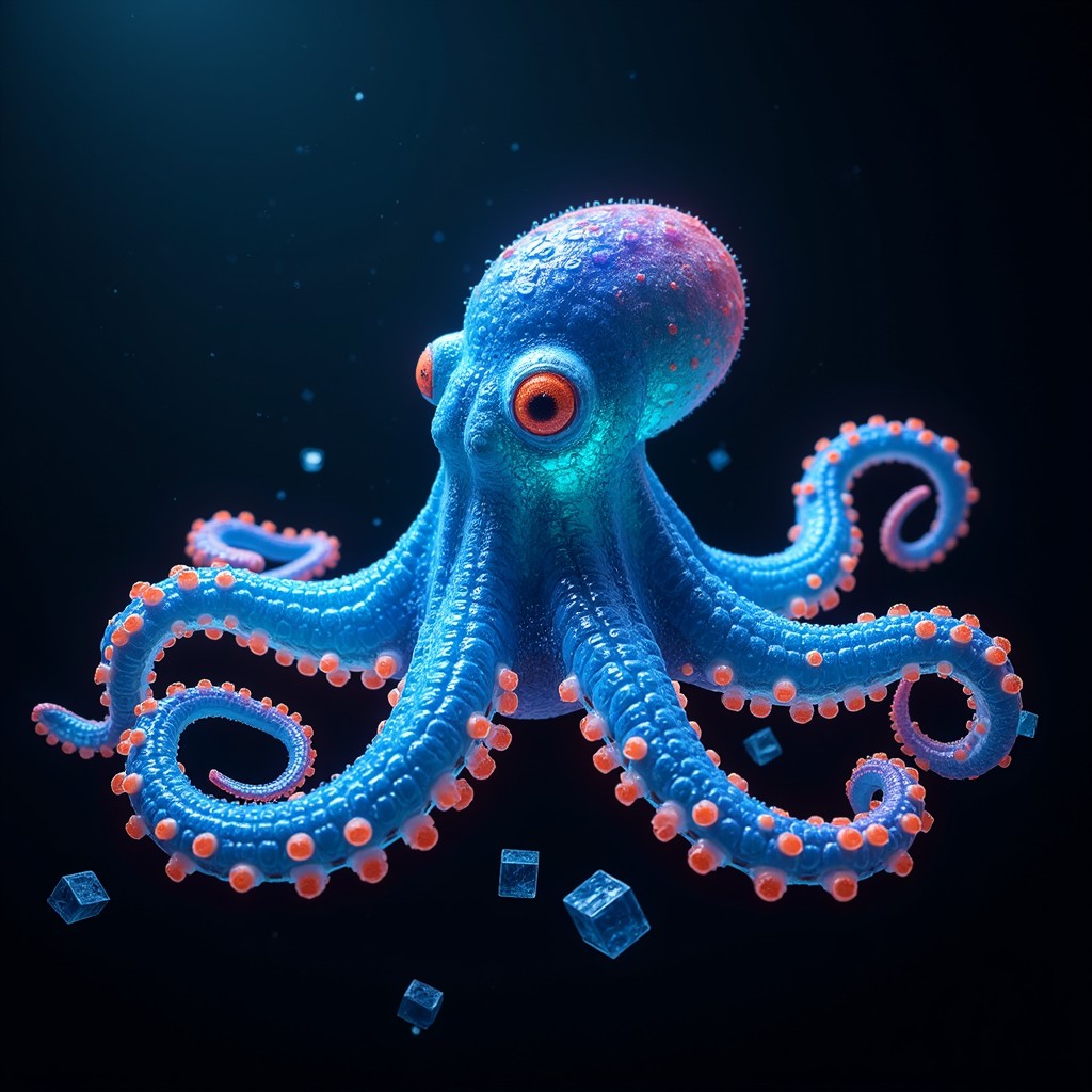 Free Luminous Pixel Octopus Photo - Octopus, Digital, Pixels | Download ...